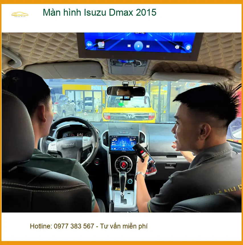 Chú Minh lắp màn hình Isuzu Dmax 2015 để có camera lùi và giải trí tại Thủ Đức ảnh thực tế 2
