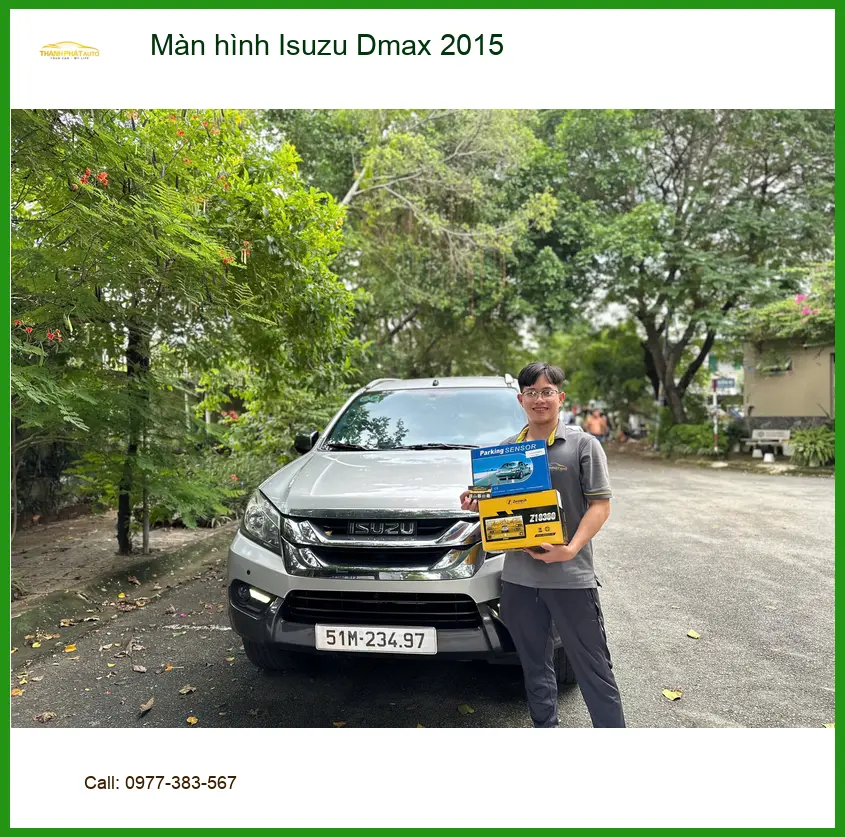 Chú Minh lắp màn hình Isuzu Dmax 2015 để có camera lùi và giải trí tại Thủ Đức ảnh thực tế 4