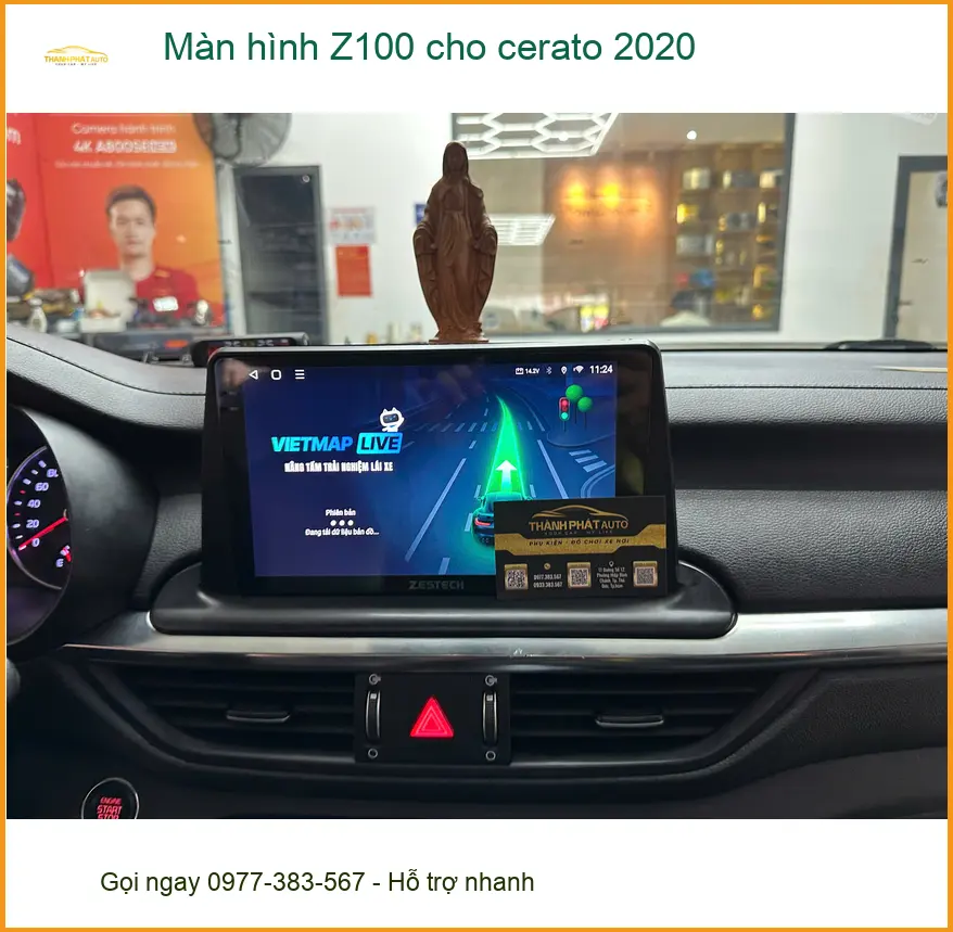 Anh Cường lắp Màn hình Z100 cho Cerato 2020 Quận 12 vì màn hình cũ bị đơ ảnh thực tế 3