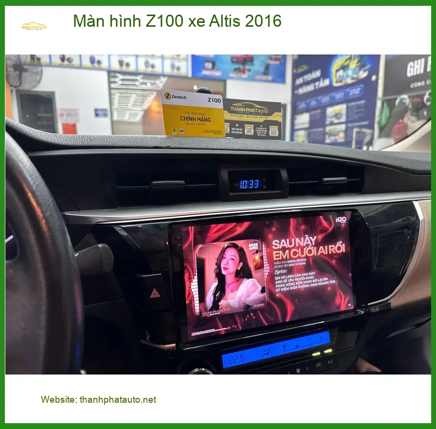 Anh Tùng nâng cấp màn hình Z100 cho Toyota Altis 2016 tại Quận 12