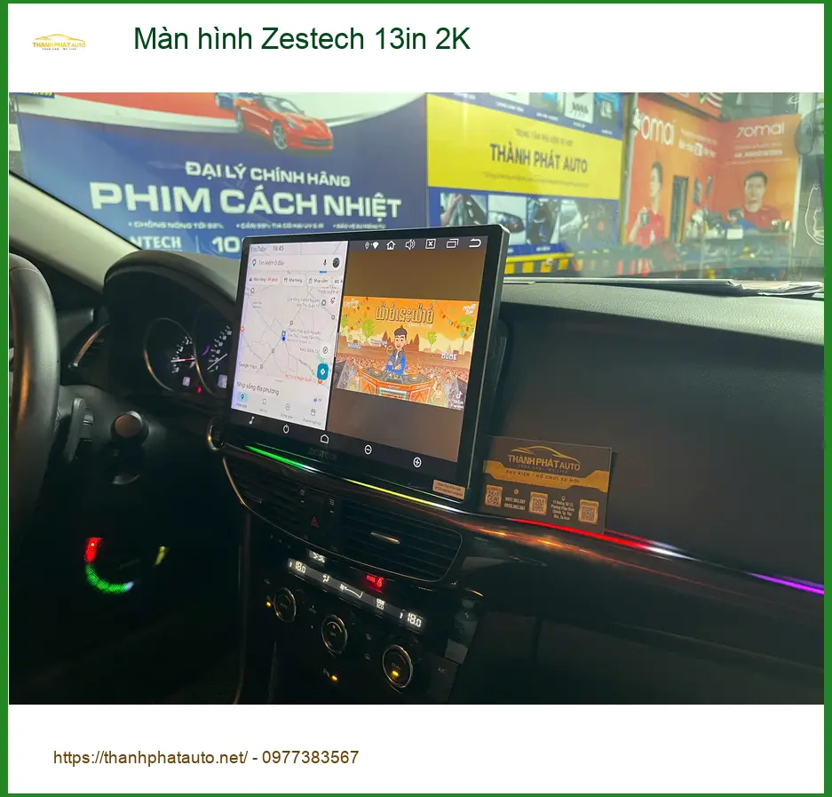 Anh Nam lắp màn hình Zestech 13in 2K cho VinFast Lux A2.0 ở Quận 12 ảnh thực tế 2