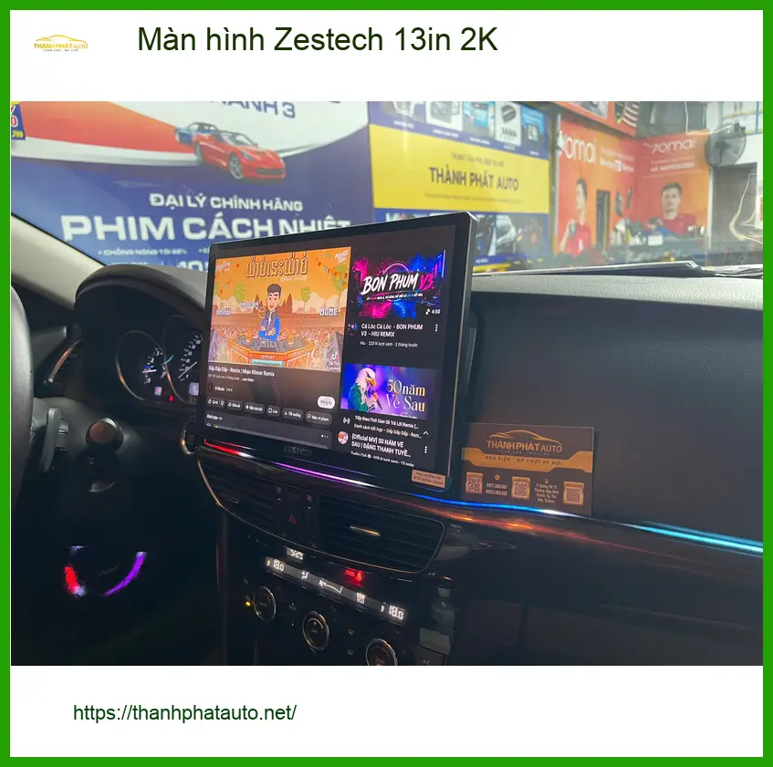 Anh Nam lắp màn hình Zestech 13in 2K cho VinFast Lux A2.0 ở Quận 12 ảnh thực tế 3