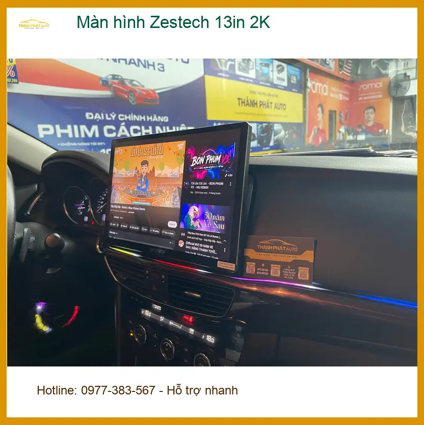 Anh Nam lắp màn hình Zestech 13in 2K cho VinFast Lux A2.0 ở Quận 12 ảnh thực tế 4