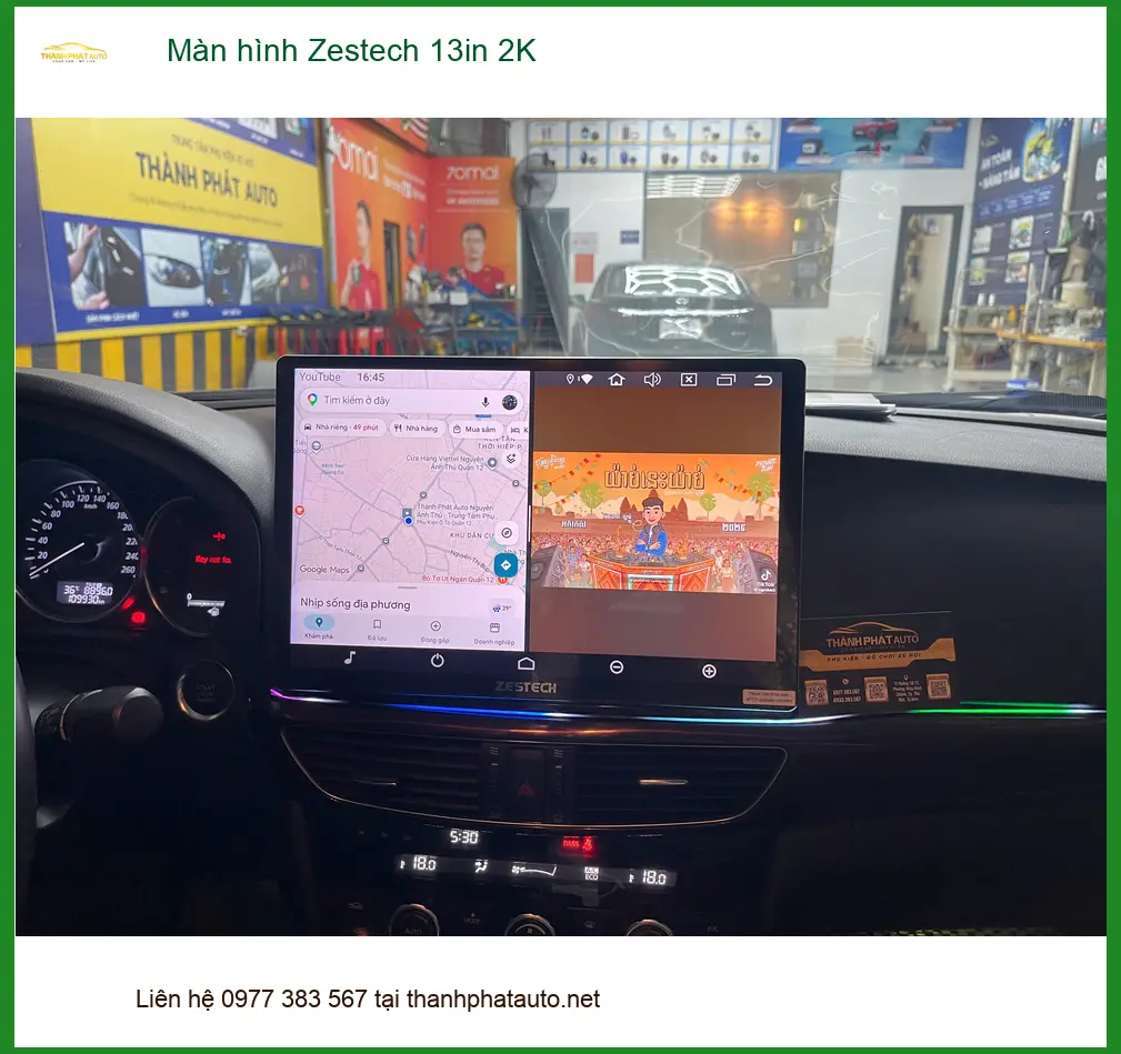 Anh Nam lắp màn hình Zestech 13in 2K cho VinFast Lux A2.0 ở Quận 12 ảnh thực tế 5