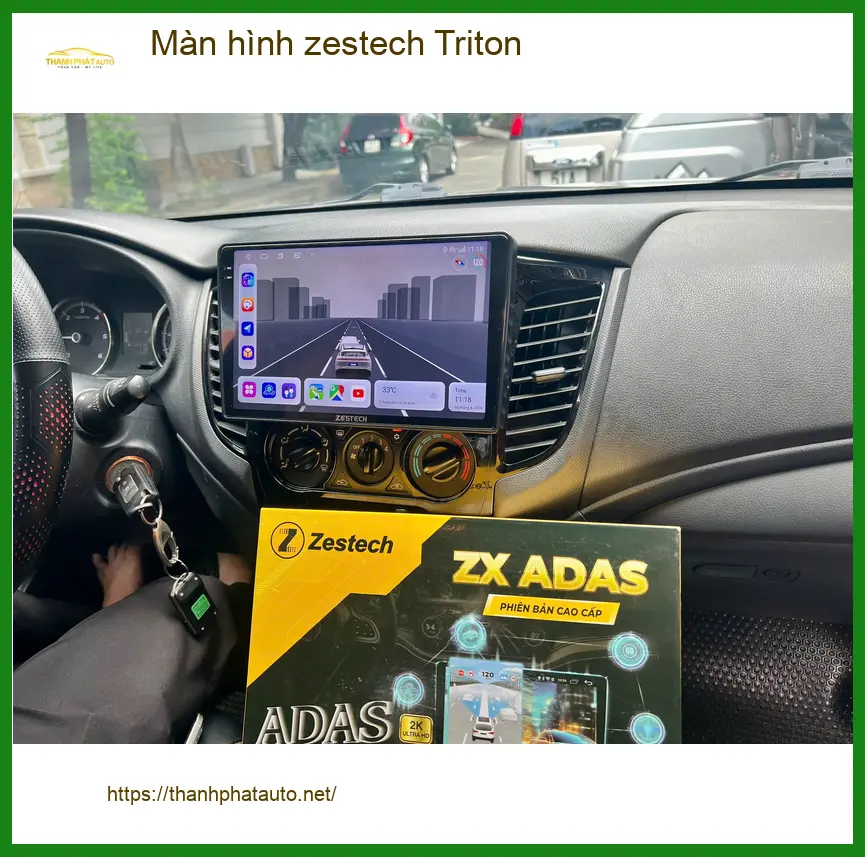 Anh Đạt lắp màn hình Zestech cho Mitsubishi Triton tại Quận Thủ Đức để có trải nghiệm giải trí tốt hơn ảnh thực tế 3