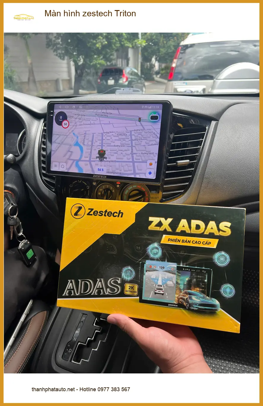 Anh Đạt lắp màn hình Zestech cho Mitsubishi Triton tại Quận Thủ Đức để có trải nghiệm giải trí tốt hơn ảnh thực tế 4