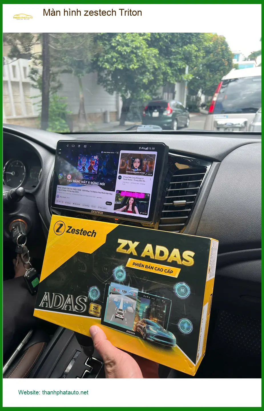 Anh Đạt lắp màn hình Zestech cho Mitsubishi Triton tại Quận Thủ Đức để có trải nghiệm giải trí tốt hơn ảnh thực tế 5