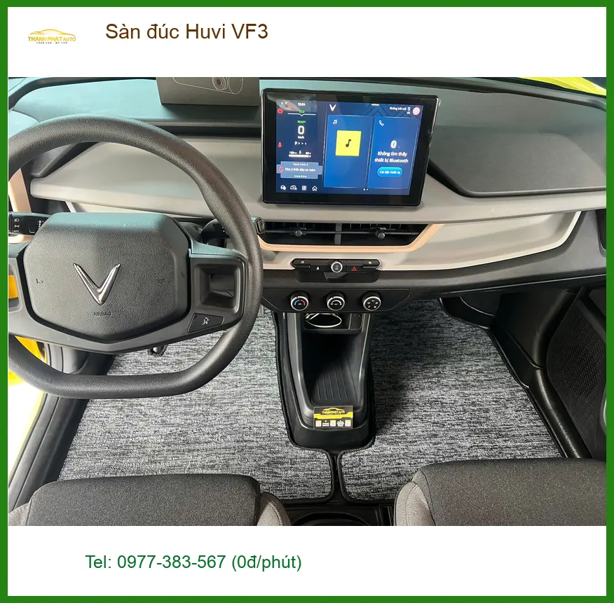 Anh Lâm lắp sàn đúc Huvi VF3 tại Quận Thủ Đức sau khi xe mới cần nội thất sạch sẽ ảnh thực tế 4