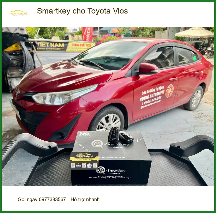 Anh Phong lắp Smartkey cho Toyota Vios tại Thủ Đức để tiện lợi hơn khi sử dụng