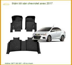 Thảm Lót Sàn Chevrolet Aveo 2017 - Địa Chỉ Lắp Đặt Uy Tín TPHCM