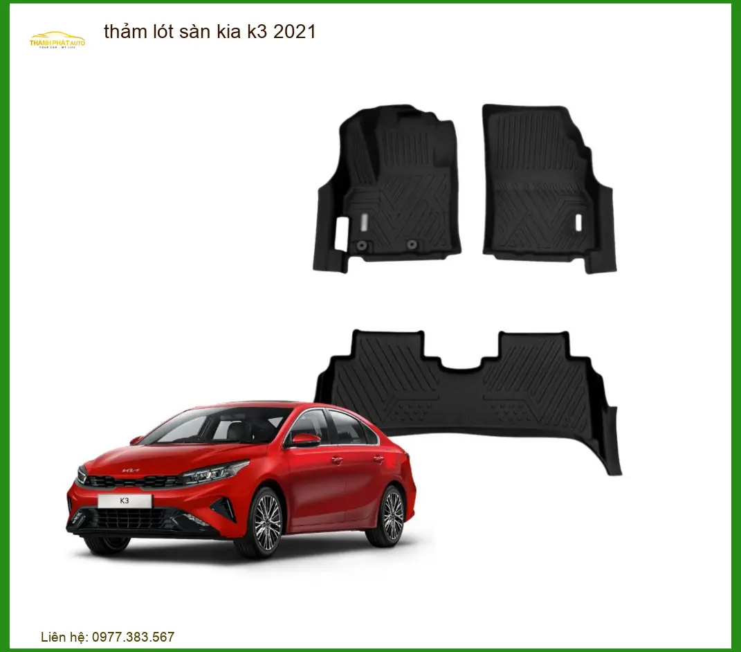 Bộ Thảm Lót Sàn Cao Cấp Cho Xe Kia K3 2021 - Trung Tâm Lắp Đặt Chính Hãng TPHCM