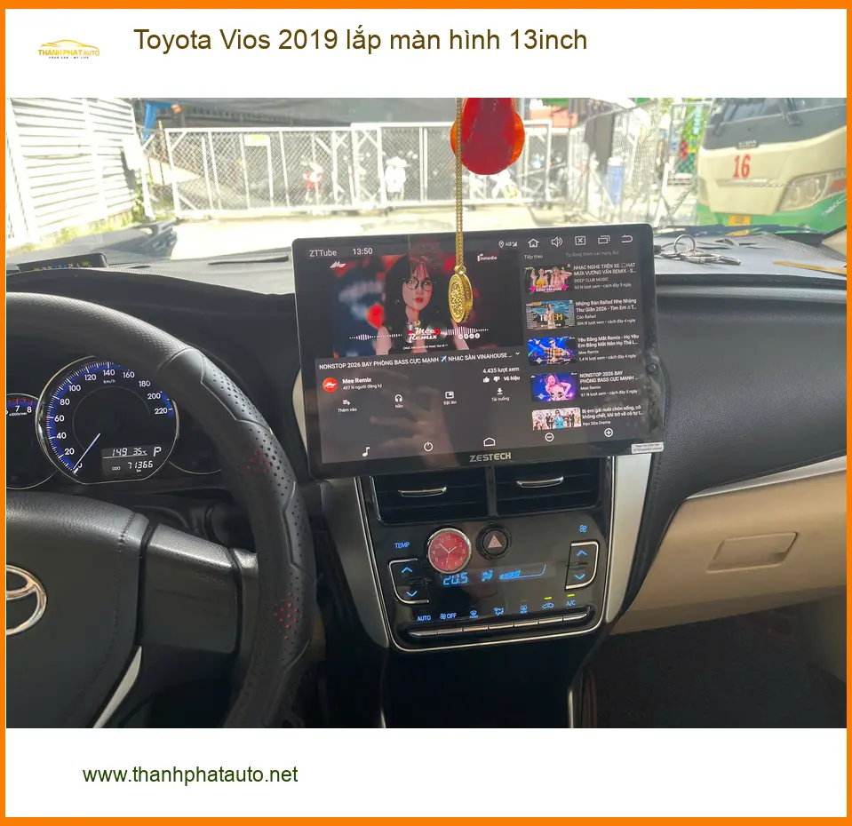 Anh Quang lắp màn hình 13inch Toyota Vios 2019 tại Quận 9 chất lượng ảnh thực tế 5