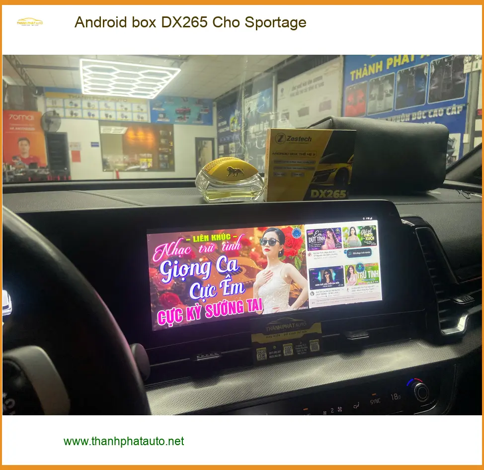 Anh Minh lắp Android box DX265 cho Sportage tại Quận 12 để nâng tầm giải trí