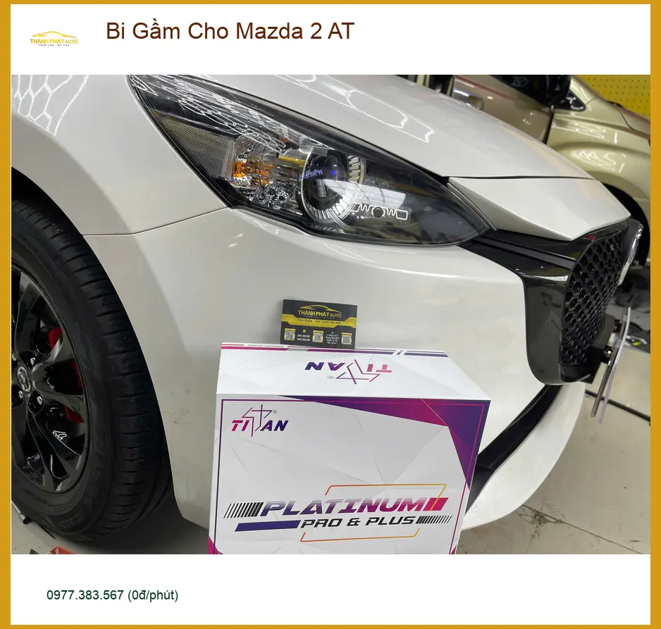 Chú Long độ Bi Gầm cho Mazda 2 AT tại Quận 9 vì đèn zin quá tối