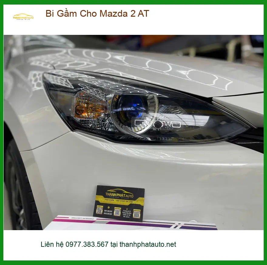 Chú Long độ Bi Gầm cho Mazda 2 AT tại Quận 9 vì đèn zin quá tối ảnh thực tế 4