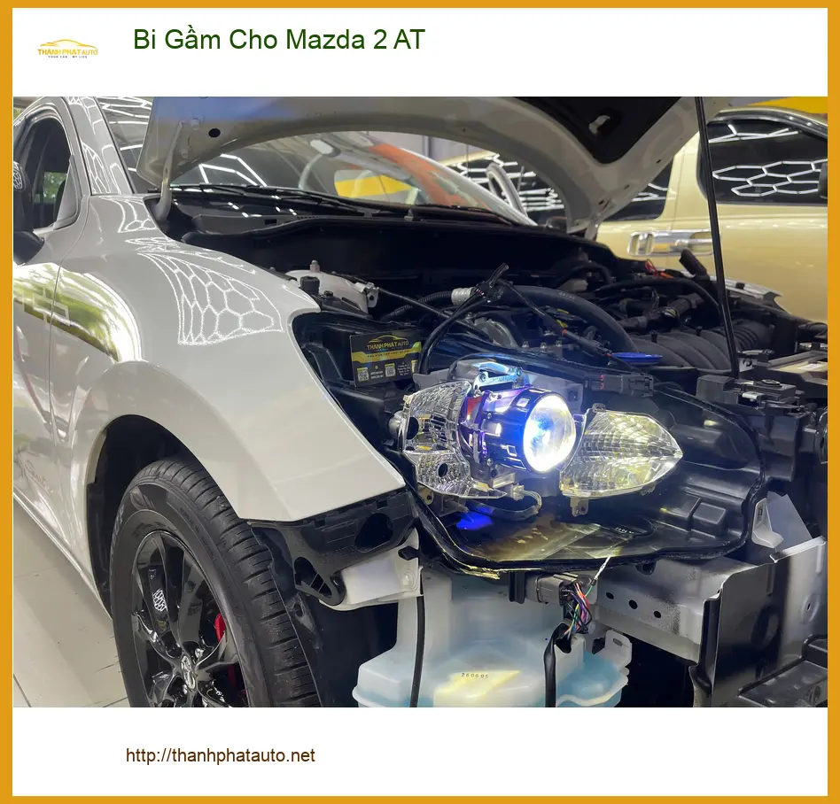 Chú Long độ Bi Gầm cho Mazda 2 AT tại Quận 9 vì đèn zin quá tối ảnh thực tế 5