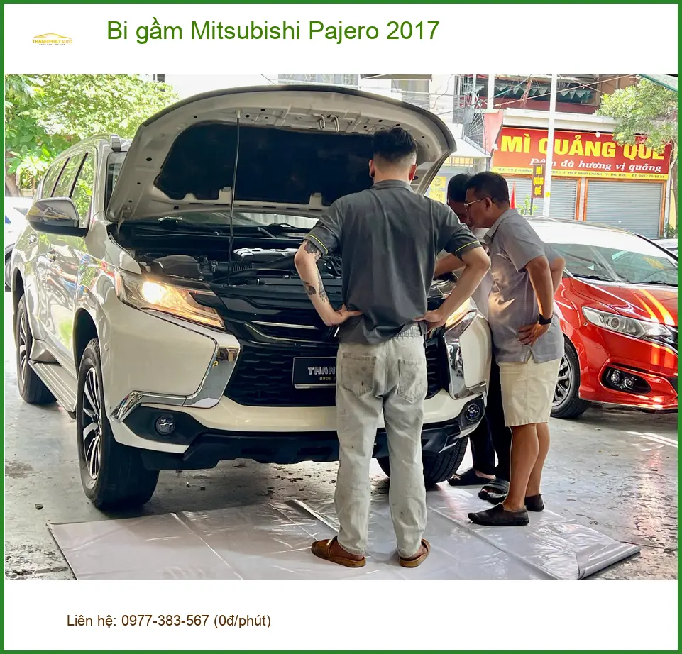 Anh Quang độ bi gầm Mitsubishi Pajero 2017 tại Quận Thủ Đức vì đèn zin yếu