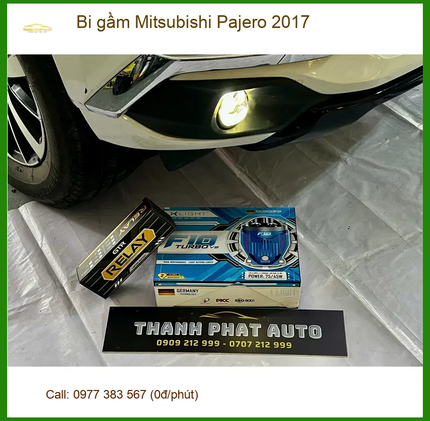 Anh Quang độ bi gầm Mitsubishi Pajero 2017 tại Quận Thủ Đức vì đèn zin yếu ảnh thực tế 5