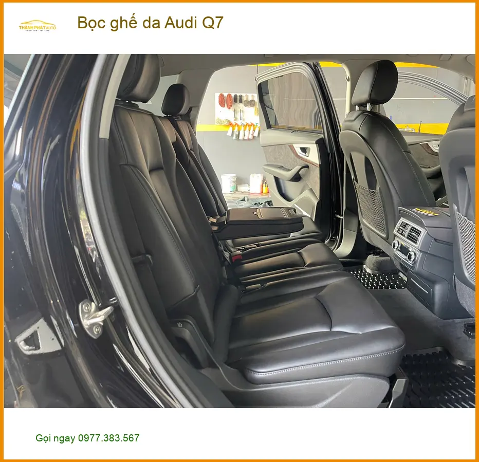 Chị Thảo bọc ghế da Audi Q7 tại Quận 9 muốn nội thất xe đẳng cấp hơn ảnh thực tế 3
