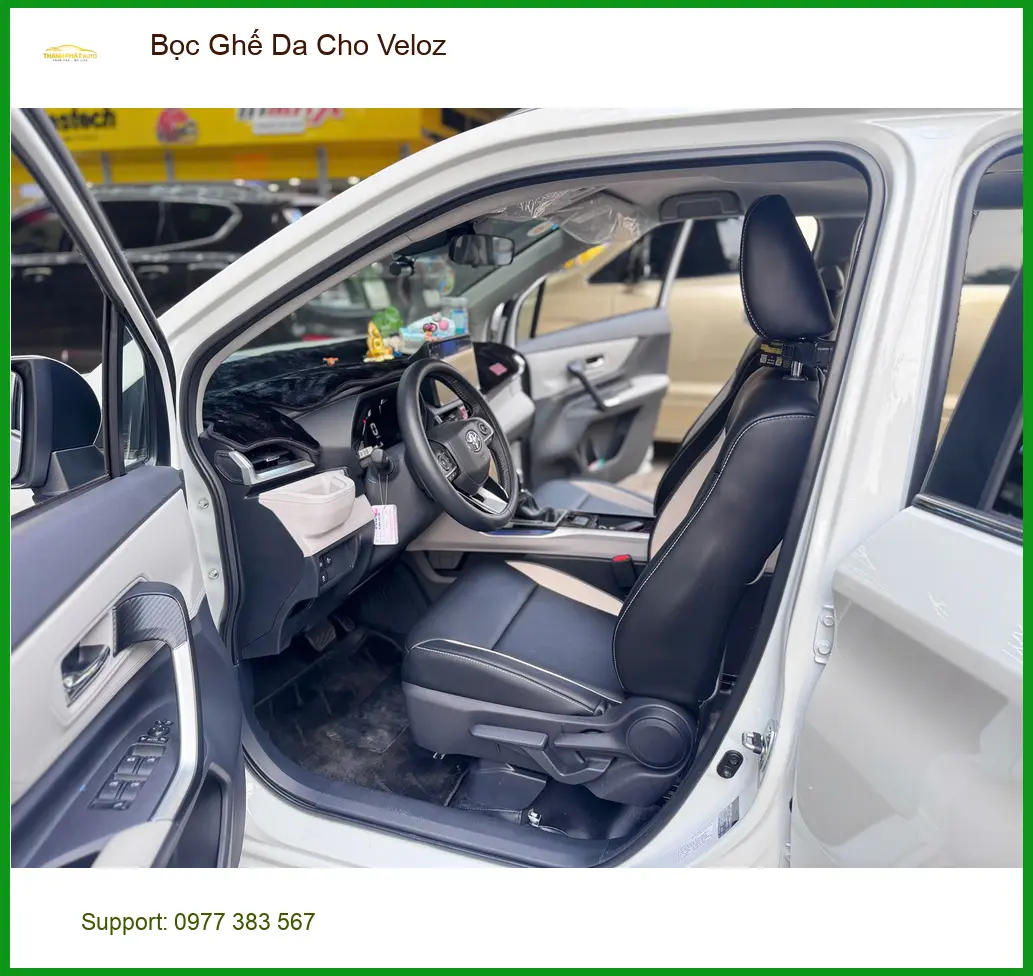 Chị Thảo bọc ghế da cho Veloz tại Quận 9 để nâng tầm không gian nội thất