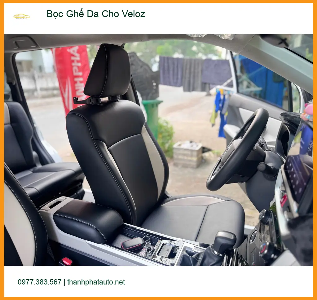 Chị Thảo bọc ghế da cho Veloz tại Quận 9 để nâng tầm không gian nội thất ảnh thực tế 2