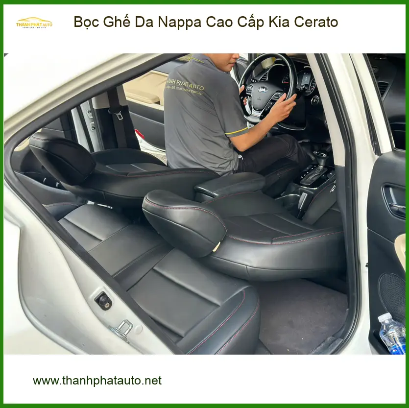 Anh Phước bọc ghế da Nappa cao cấp Kia Cerato Quận 12 nâng tầm nội thất ảnh thực tế 2