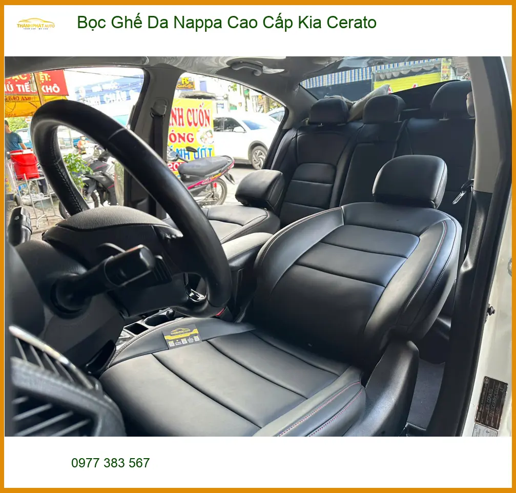 Anh Phước bọc ghế da Nappa cao cấp Kia Cerato Quận 12 nâng tầm nội thất ảnh thực tế 5