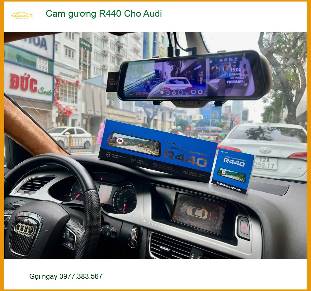 Bác Thiện lắp Cam gương R440 cho Audi Q5 tại Thủ Đức, yên tâm hơn khi đỗ xe ảnh thực tế 2