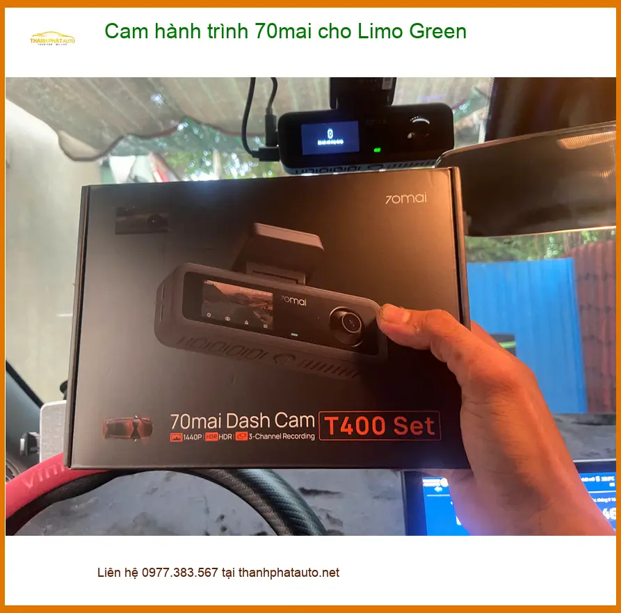 Anh Tuấn Kiệt lắp Cam hành trình 70mai cho Limo Green tại Quận 12 để an tâm lái xe