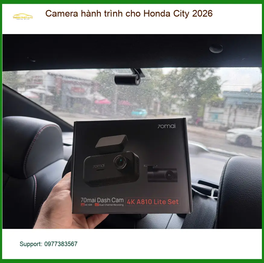 Anh Khải lắp Camera hành trình cho Honda City 2026 tại Quận 9 ảnh thực tế 4