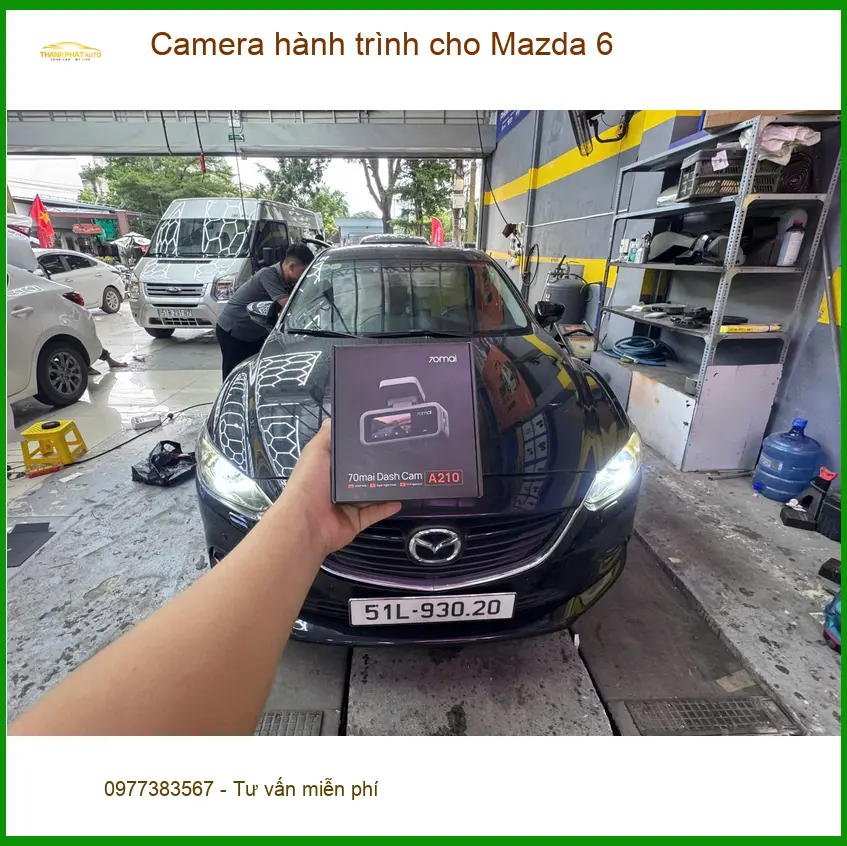 Anh Tuấn Kiệt lắp Camera hành trình cho Mazda 6 tại Quận 9 để an tâm lái xe ảnh thực tế 3