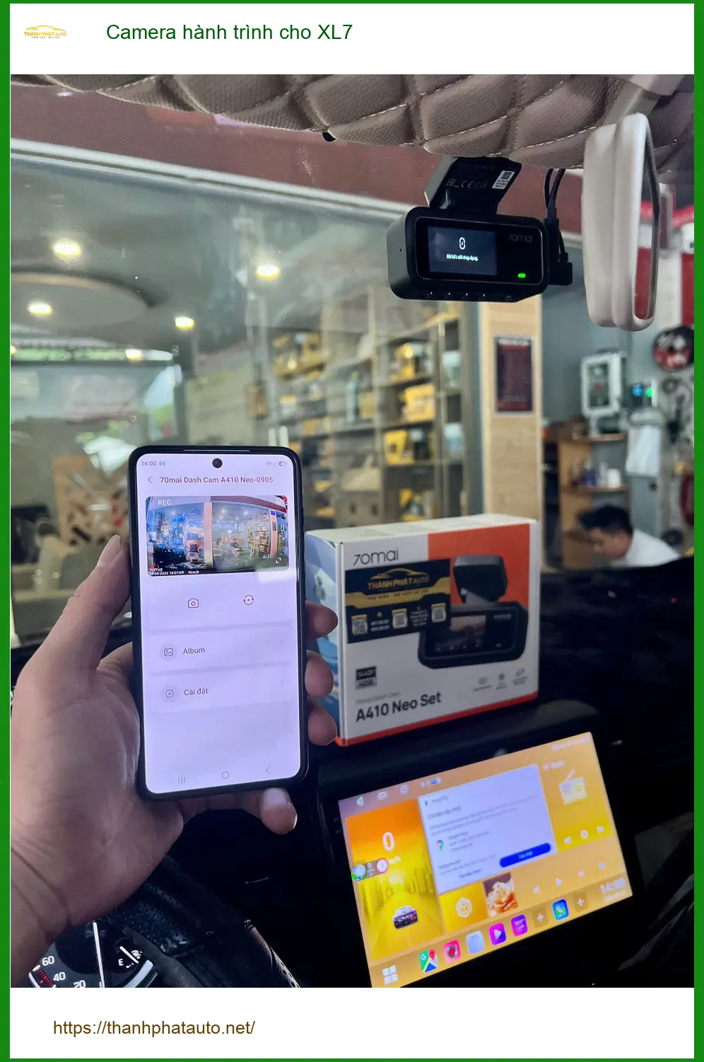 Chị Thảo lắp Camera hành trình cho XL7 tại Quận Thủ Đức để an tâm di chuyển