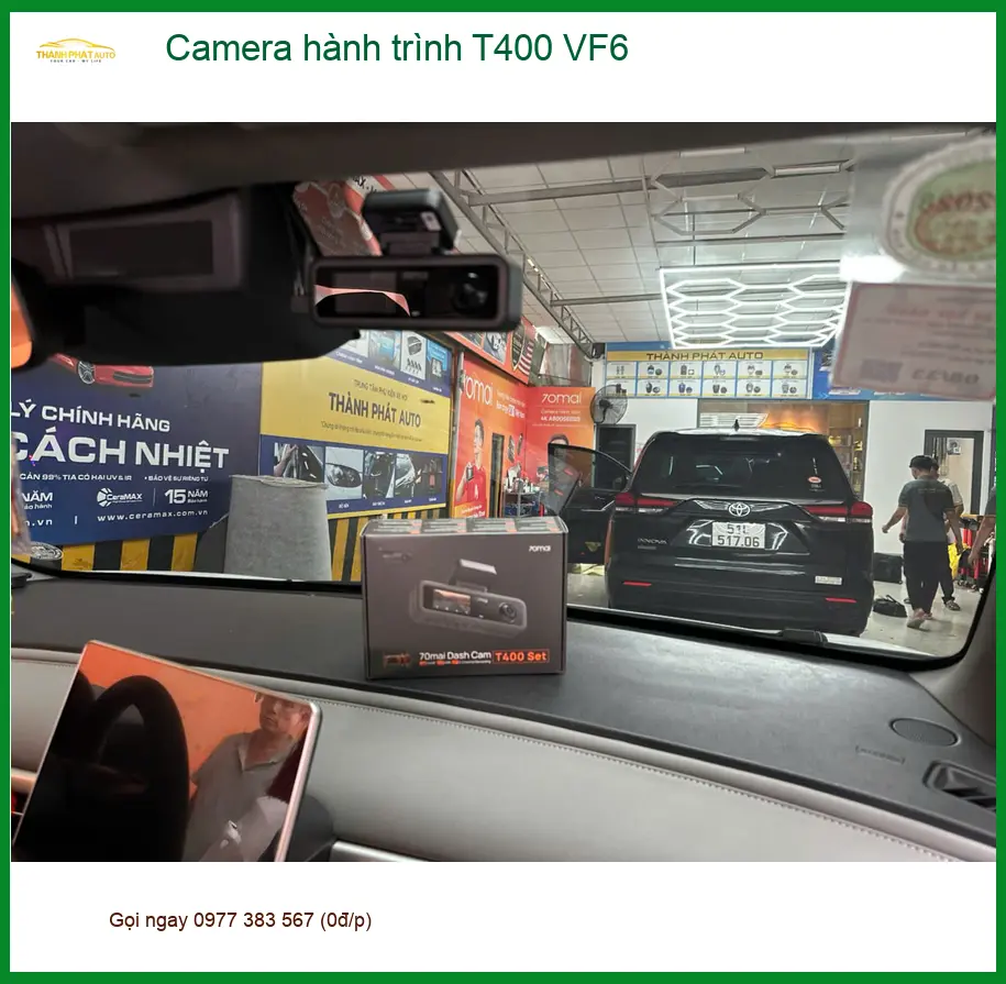 Chị Lan Anh lắp Camera hành trình T400 VF6 cho Toyota Raize tại Quận 12 đảm bảo an toàn di chuyển ảnh thực tế 4