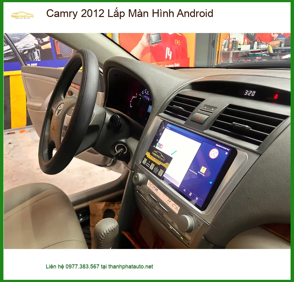 Anh Minh lắp màn hình Android cho Camry 2012 tại Quận 12 để trải nghiệm công nghệ mới
