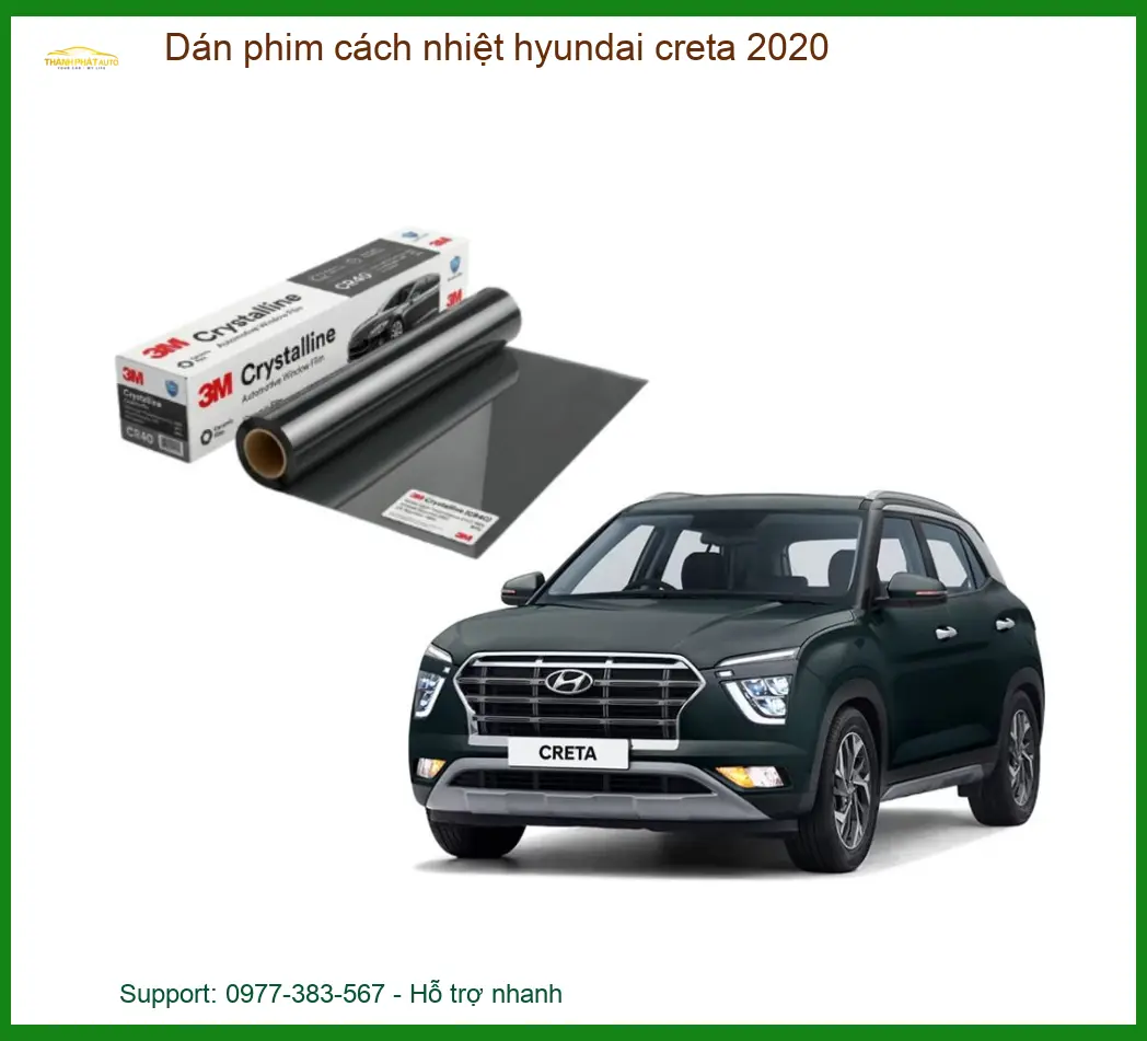 Dán Phim Cách Nhiệt Hyundai Creta 2020 - Địa Chỉ Lắp Đặt Uy Tín TPHCM