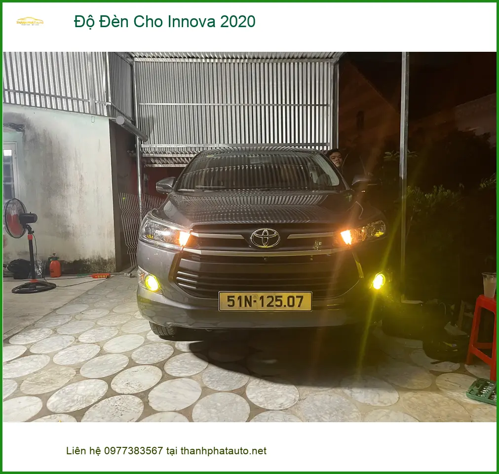 Anh Phước độ đèn Innova 2020 tại Quận 9 vì đèn zin yếu, khó quan sát đêm ảnh thực tế 4