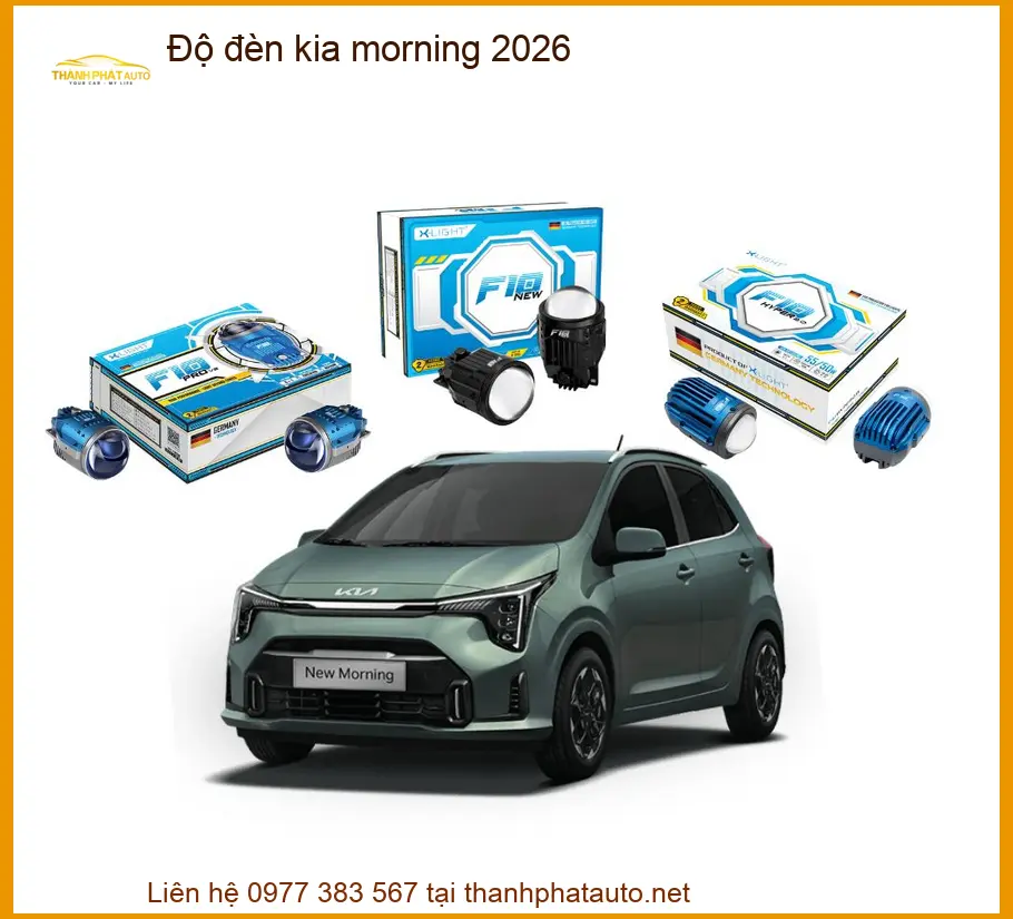 Độ đèn Kia Morning 2026 - Địa Chỉ Độ Đèn Chính Hãng Giá Tốt TPHCM