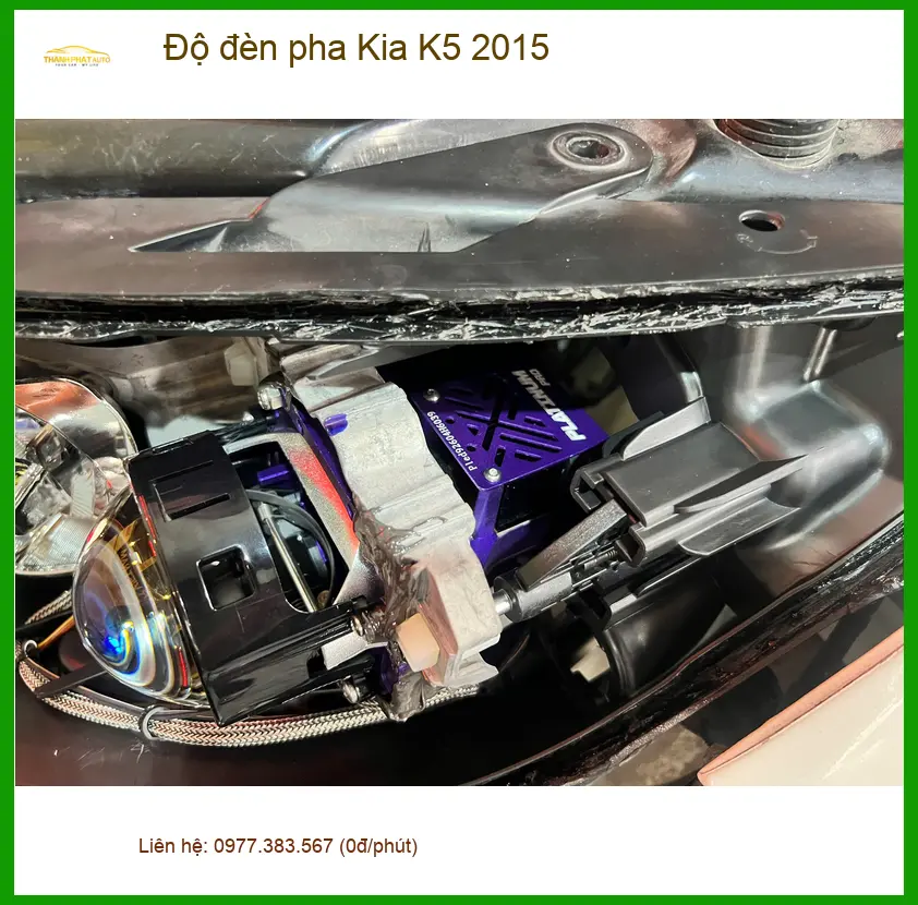 Anh Tùng độ đèn pha Kia K5 2015 tại Thủ Đức vì đèn zin quá tối
