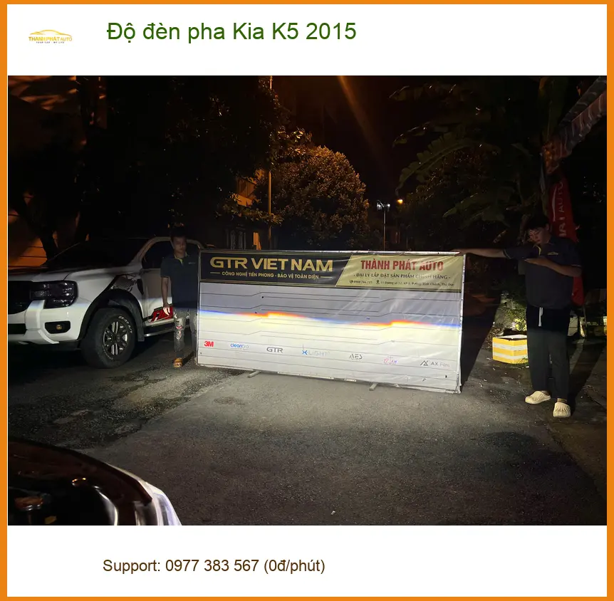 Anh Tùng độ đèn pha Kia K5 2015 tại Thủ Đức vì đèn zin quá tối ảnh thực tế 2