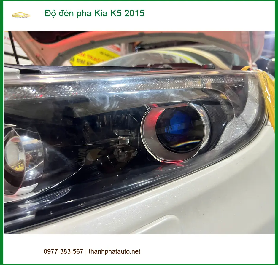 Anh Tùng độ đèn pha Kia K5 2015 tại Thủ Đức vì đèn zin quá tối ảnh thực tế 3