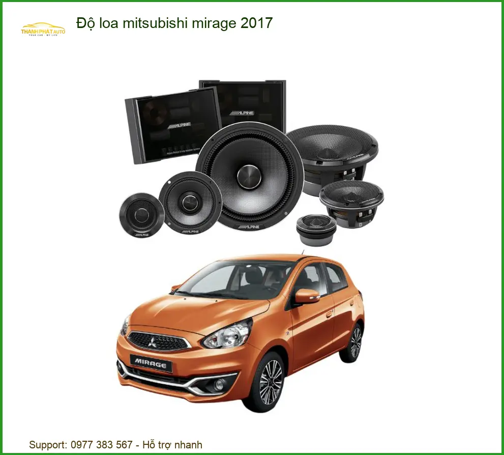 Độ loa ô tô Mitsubishi Mirage 2017 - Trung Tâm Nâng Cấp Uy Tín TPHCM