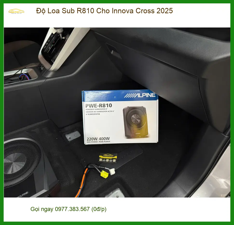 Anh Nam độ Loa Sub R810 Innova Cross 2025 tại Quận 12 âm thanh cực đỉnh