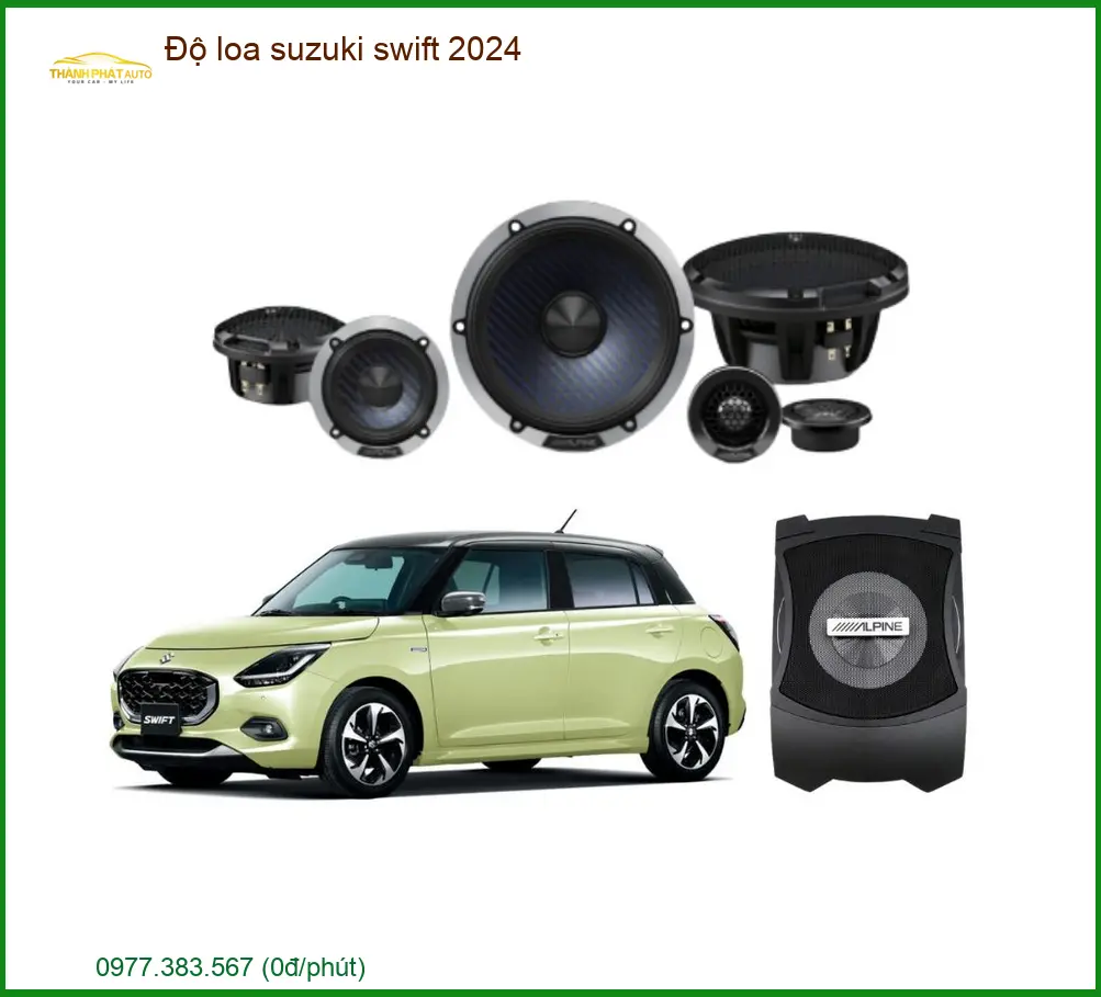 Độ Loa Suzuki Swift 2024 - Trung Tâm Nâng Cấp Âm Thanh Ô Tô Chính Hãng TPHCM