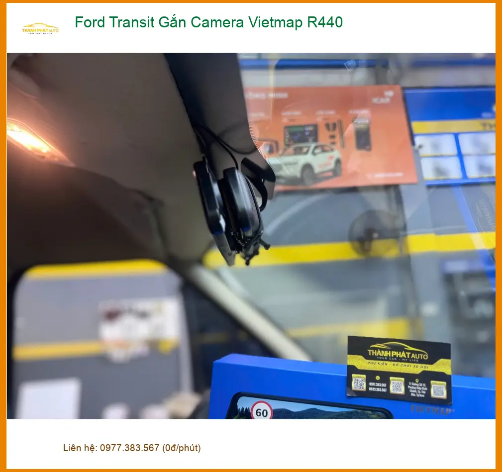 Anh Nhật gắn Camera Vietmap R440 cho Ford Transit tại Quận 9 ảnh thực tế 3
