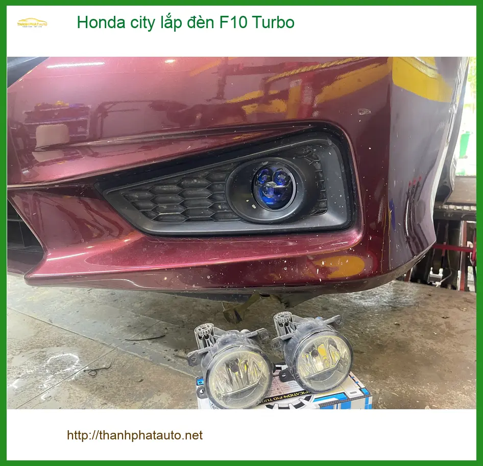 Chị Thảo lắp đèn F10 Turbo Honda City Quận 9 để cải thiện ánh sáng