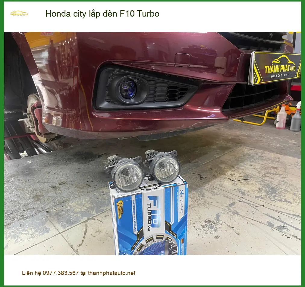 Chị Thảo lắp đèn F10 Turbo Honda City Quận 9 để cải thiện ánh sáng ảnh thực tế 2