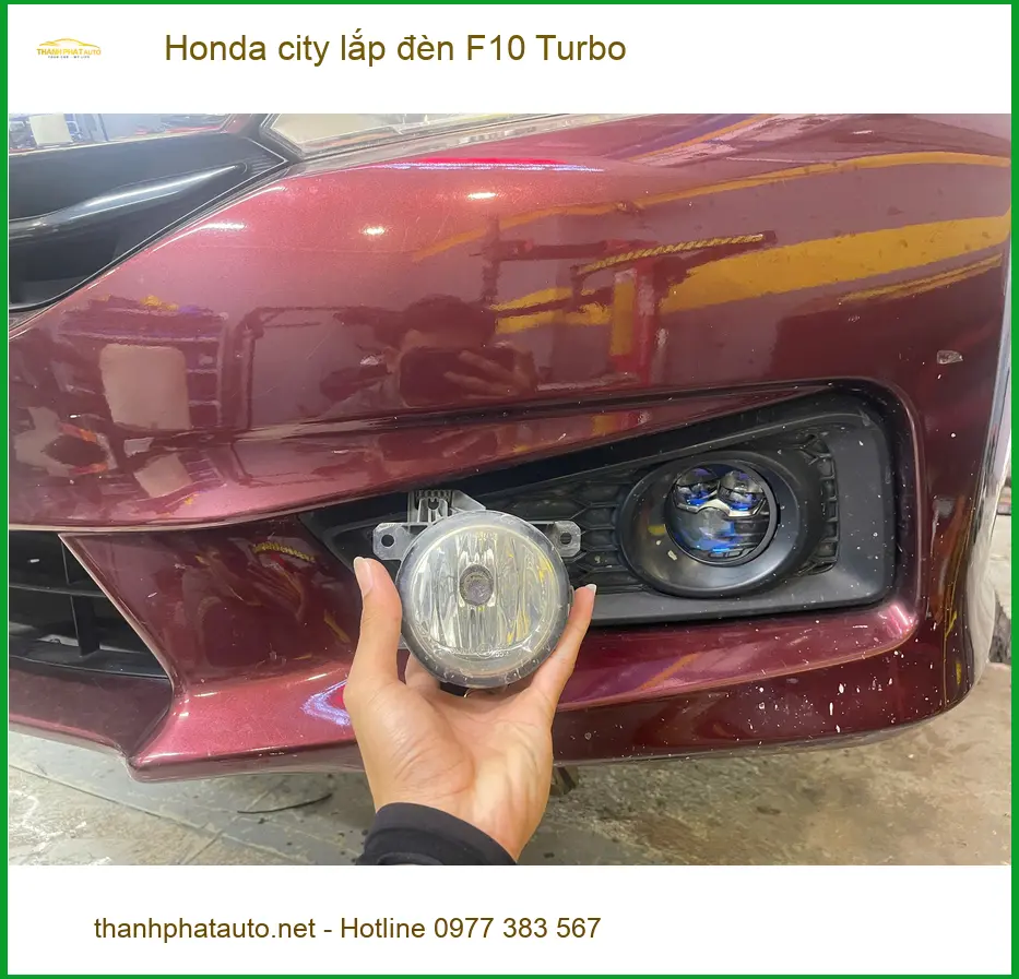 Chị Thảo lắp đèn F10 Turbo Honda City Quận 9 để cải thiện ánh sáng ảnh thực tế 3