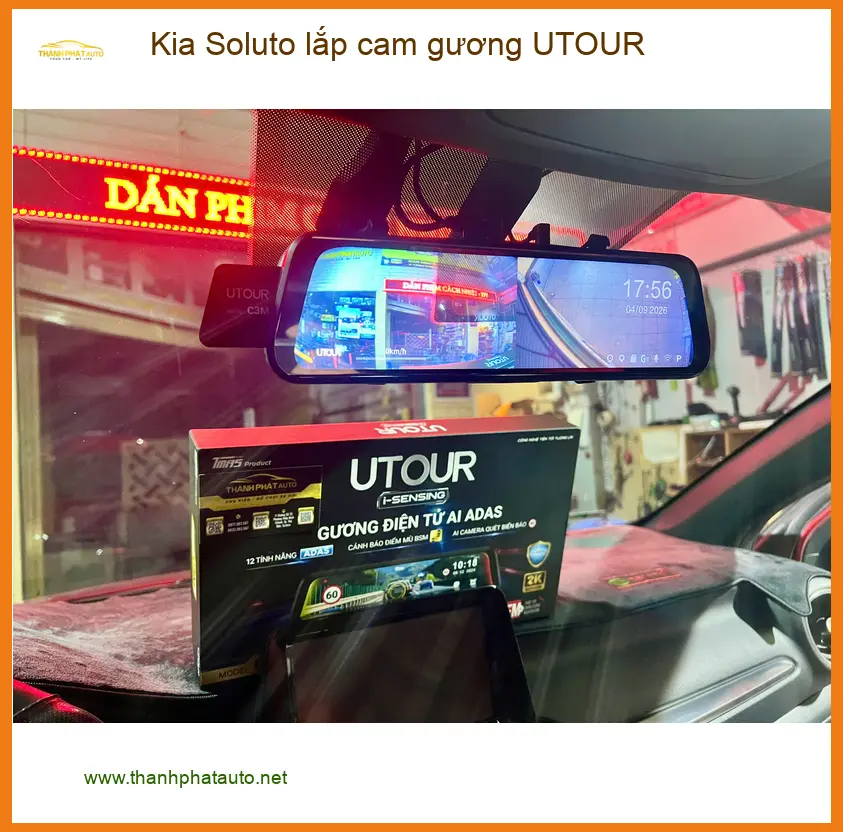 Anh Minh lắp cam gương UTOUR Kia Soluto chính hãng tại Thủ Đức ảnh thực tế 3
