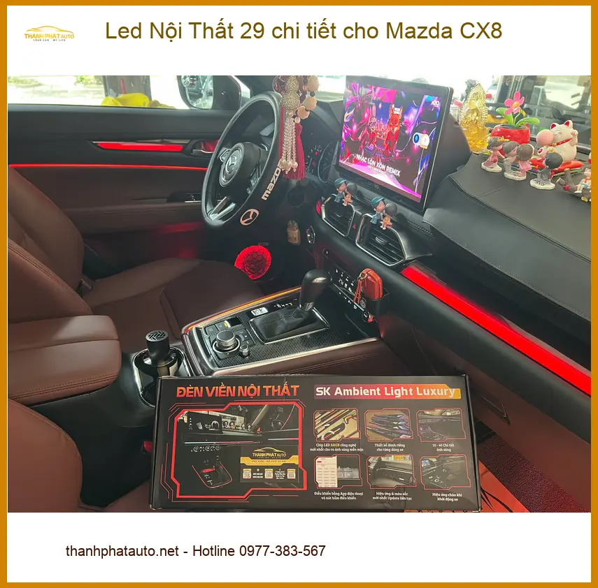 Anh Lâm độ Led Nội Thất 29 chi tiết Mazda CX8 tại Thủ Đức cho xe thêm đẳng cấp ảnh thực tế 2