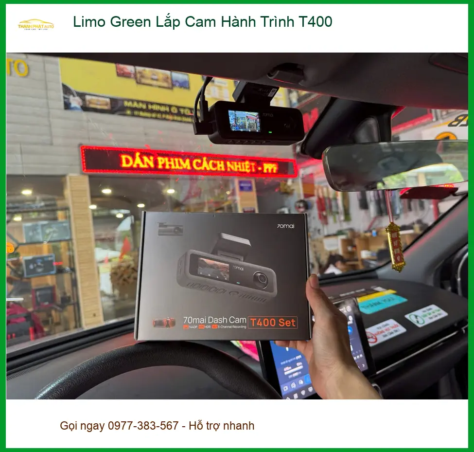 Chú Bách lắp cam hành trình T400 Limo Green cho Honda CR-V tại Thủ Đức ảnh thực tế 2